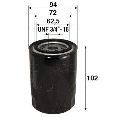 Bilde av VALEO 586066 Oljefilter UNF 3/4&quot; 16 Påskruingsfilter SKODA: Felicia 1 Pickup, VOLKSWAGEN: Lupo / 3L, Polo III Hatchback