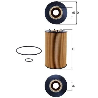 Bilde av MAHLE ORIGINAL OX 435D Oljefilter Filterinnsats