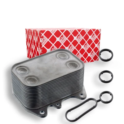 Bilde av FEBI BILSTEIN 103463 Oljekjøler med tetning, inkl. tetningssett VOLKSWAGEN: Multivan 5 (7HM, GOLF 6, Transporter 5, SKODA: Octavia 2 Combi