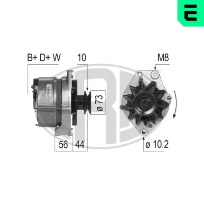 Bilde av ERA 210145A Dynamo 14V 90A VOLKSWAGEN: Transporter 4 Bus, 4, Passat B3/B4 Sedan