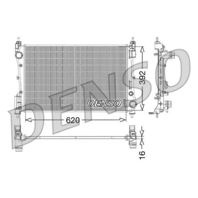 Bilde av DENSO DRM09114 Radiator Aluminium 620 392 16