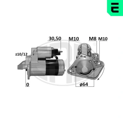 Bilde av ERA 220396A Starter 12V 1,4kW 30 50 64mm NISSAN: Qashqai / Qashqai+2 I, Kubistar Van, MICRA 3, RENAULT: GRAND SCENIC 2, Kangoo I Express, 3