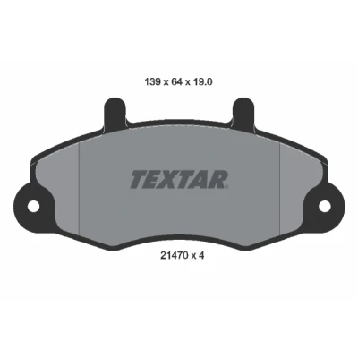 Bilde av TEXTAR 2147001 Bremseklosser ikke klargjort for slitasjeindikator FORD: Transit Mk4 Minibuss, Van