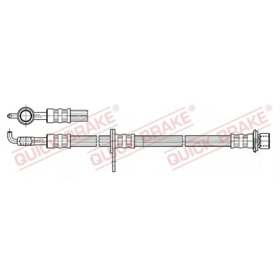 Bilde av QUICK BRAKE 59.962 Bremseslange 571 TOYOTA: Corolla IX Station Wagon, Verso, Prius II Liftback