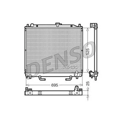 Bilde av DENSO DRM45015 Radiator Aluminium 695 525 25 MITSUBISHI: PAJERO 4