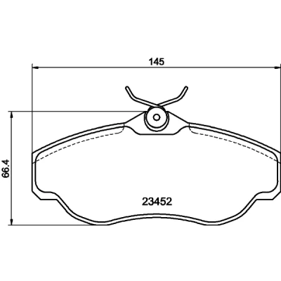 Bilde av HELLA 8DB 355 009 531 Bremseklosser ikke klargjort for slitasjeindikator med bremsecaliperskruer LAND ROVER: Range Rover 2, Discovery 2