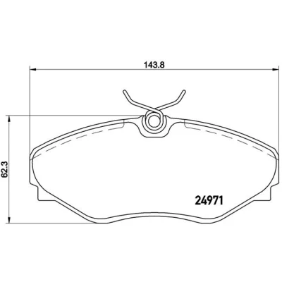 Bilde av BREMBO P 68 055 Bremseklosser ekskl. slitasjevarselkontakt med bremsecaliperskruer uten tilbehør RENAULT: ESPACE 3
