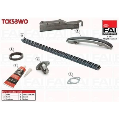 Bilde av FAI AutoParts TCK53WO Registerkjedesett med tetning, uten tannhjul dupleks, Rullekjede