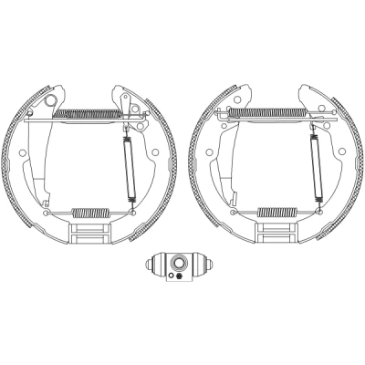 Bilde av TEXTAR Shoe Kit Pro 84052402 bremsesett, trommebremse med hjulsylinder brems, justering SKODA: Octavia I Hatchback