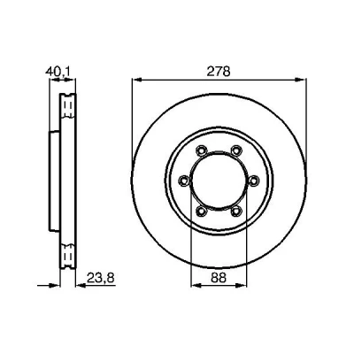 Bilde av Bremseskive, Framaksel, daewoo,ssangyong, 414 410 51 10, 62 11, 4141005302