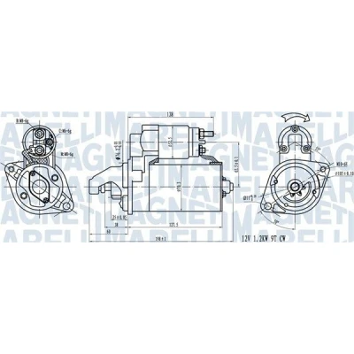 Bilde av MAGNETI MARELLI 063721413010 Starter 12 1,2 9 BMW: 1 Hatchback, 3 Sedan, X3