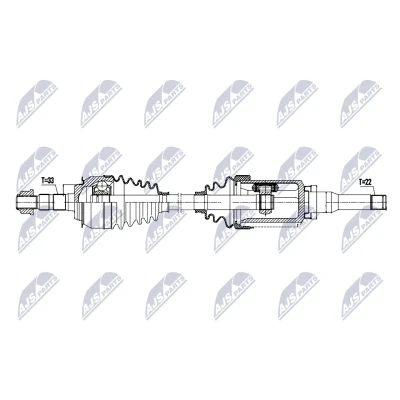 Bilde av Drivaksel, Framaksel venstre, chevrolet cruze, cruze halvkombi, station wagon, 13343404, 13386323