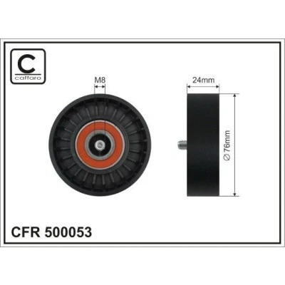 Bilde av Styrerulle, kilereim CAFFARO 500053