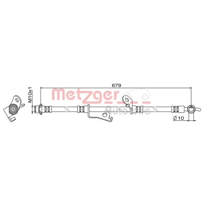 Bilde av METZGER 4111887 Bremseslange framaksel høyre 679