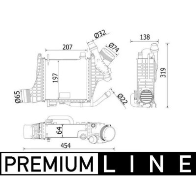 Bilde av MAHLE ORIGINAL CI 541 000P Ladeluftkjøler