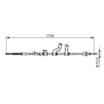 Bilde av BOSCH 1 987 482 572 Bremsekabel 1746