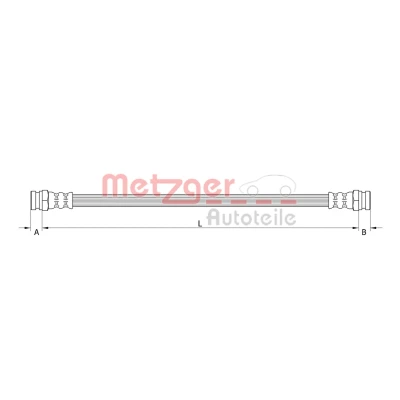 Bilde av METZGER 4111395 Bremseslange venstre bakaksel, innvendig 345 KIA: SORENTO 1