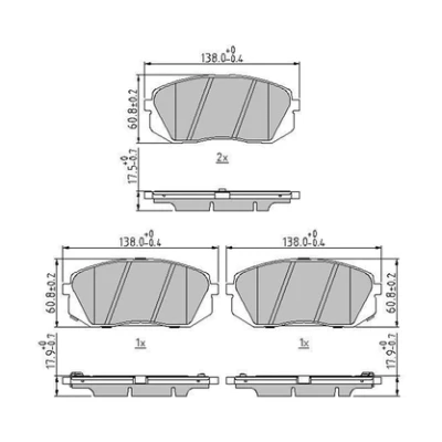 Bilde av JURID 573814J Bremseklosser med akustisk slitasjevarsel uten tilbehør KIA: Niro, cee‘d II Sportswagon, Hatchback, HYUNDAI: ix35, Tucson
