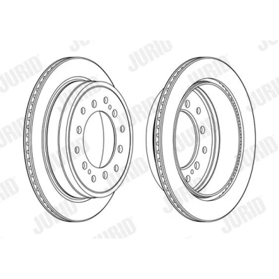 Bilde av Bremseskive, Bakaksel, lexus gx, toyota fj cruiser, fortuner, land cruiser prado, van, 424310K230, 4243160311