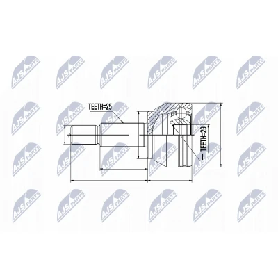 Bilde av Leddsett, drivaksel, Framaksel, Hjulside, mazda 2, FD802 55 00A, FD80 25 500B, 600, 600A