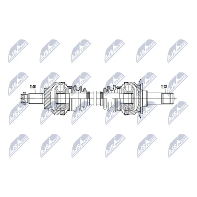 Bilde av NTY NPW BM 223 Drivaksel venstre bakaksel 774mm Automatisk girkasse BMW: 7