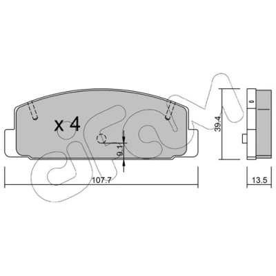 Bilde av Bremseklosser sett CIFAM 822 302 1