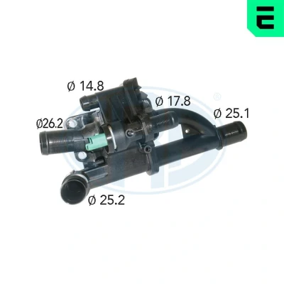Bilde av ERA 350402A Termostat 83 med tetning sensor plast kapsling FORD: S Max Mk1, FIESTA 6, Focus 2 Kombi, PEUGEOT: 3008 I, 207 CC, Partner II Van
