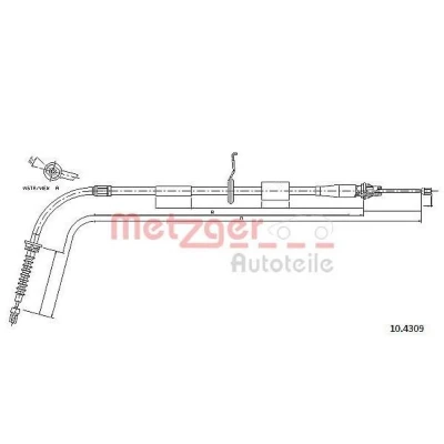 Bilde av METZGER 10.4309 Bremsekabel bakre venstre 1552/1443 COFLE MINI: Countryman