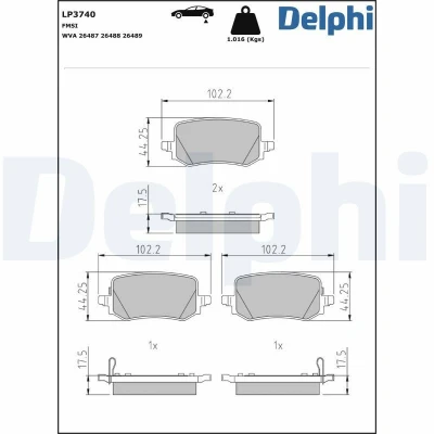 Bilde av Bremseklosser sett, Bakaksel, hyundai tucson, kia sportage v, 58302N7A60