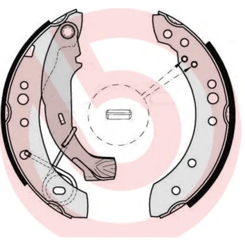 Bilde av BREMBO S 61 526 Bremsesko 203 39 med håndbremsarm CITROËN: C3 I Hatchback, III