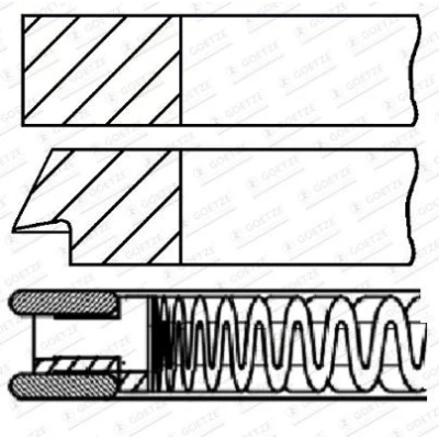 Bilde av GOETZE ENGINE 08 424400 00 Stempelringsett 79