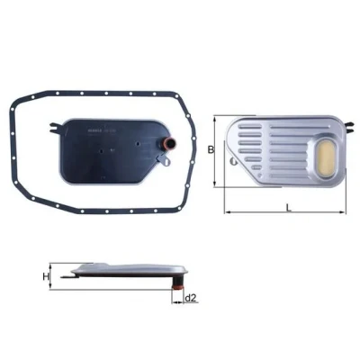 Bilde av MAHLE ORIGINAL HX 239D Automatgirfilter med tetning BMW: 3 Touring, 5 Touring
