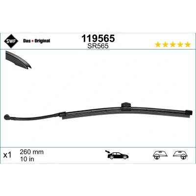 Bilde av Vindusvisker Swf 119565 260mm bak med integrert spyledyse VOLVO: V60 II