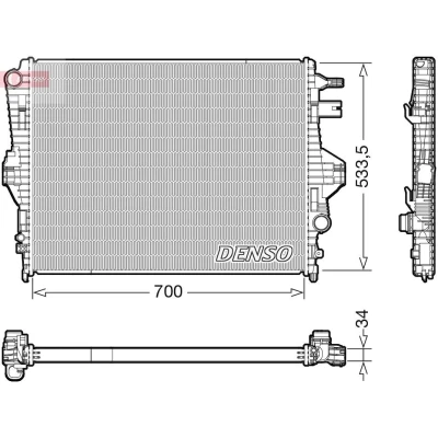 Bilde av DENSO DRM32050 Radiator 700 550 34