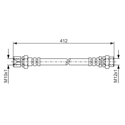 Bilde av BOSCH 1 987 476 144 Bremseslange 384 M12x1 OPEL: Combo B Van