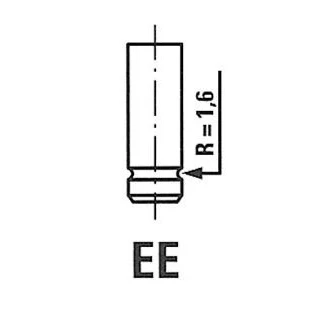 Bilde av FRECCIA R4186/BMARCR Eksosventil 39 ventilskaft forkrommet, ventilsete m/stellit belegg