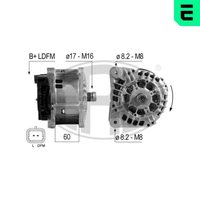 Bilde av ERA 210701A Dynamo 14V 120A RENAULT: Kangoo I Express, MEGANE 2 Kombi, CLIO