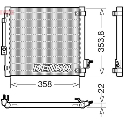 Bilde av DENSO DCN99081 Kondensator 358mm TESLA: Model S
