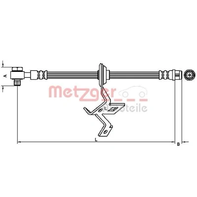Bilde av METZGER 4116209 Bremseslange 527 Banjo M10x1 MERCEDES BENZ: ML Klasse