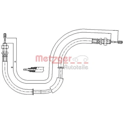 Bilde av METZGER 17.6105 Bremsekabel senter 1381/1277 COFLE CHRYSLER: VOYAGER 4