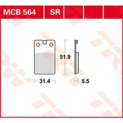 Bilde av TRW Organic Allround MCB564 Bremseklosser