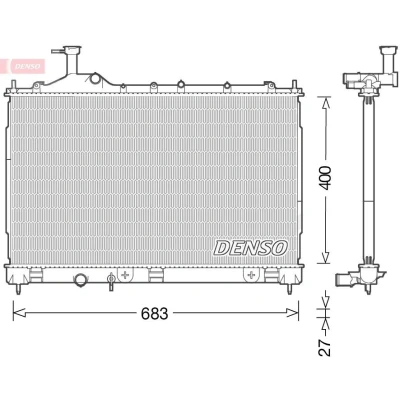Bilde av DENSO DRM45038 Radiator 400 707 27