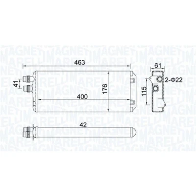 Bilde av MAGNETI MARELLI 350218325000 Varmeveksler