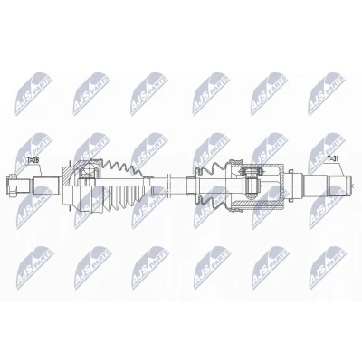 Bilde av Drivaksel mazda cx 3 (dk), Framaksel venstre, 3, FTD52560X, FTD52560XA