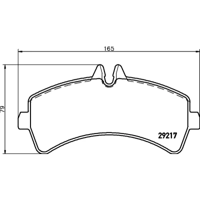 Bilde av HELLA 8DB 355 005 541 Bremseklosser klargjort for slitasjeindikator med bremsecaliperskruer MERCEDES BENZ: Sprinter 5 T Van, V Klasse