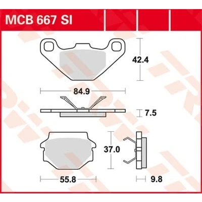 Bilde av TRW Sinter Offroad MCB667SI Bremseklosser