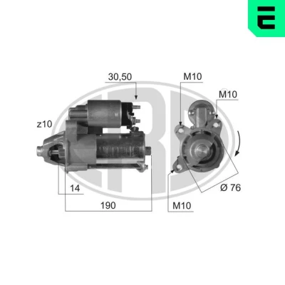 Bilde av ERA 220374A Starter 12 1,4 10 FORD: Transit Connect Mk1 Van