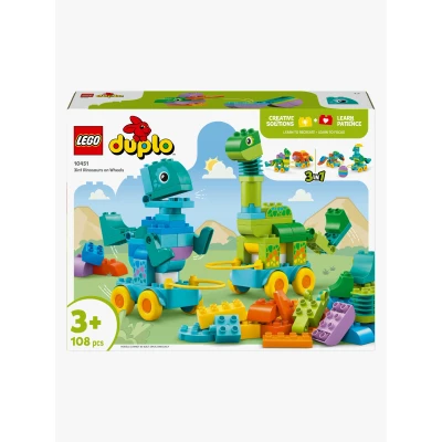 Bilde av LEGO DUPLO Town 10451 3 i 1 Dinosaurer på hjul Byggesett Plast