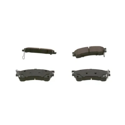 Bilde av BOSCH 0 986 424 694 Bremseklosser Low Metallic med akustisk slitasjevarsel antihyle blikk MAZDA: 323 F 6, 626 V Hatchback, Sedan