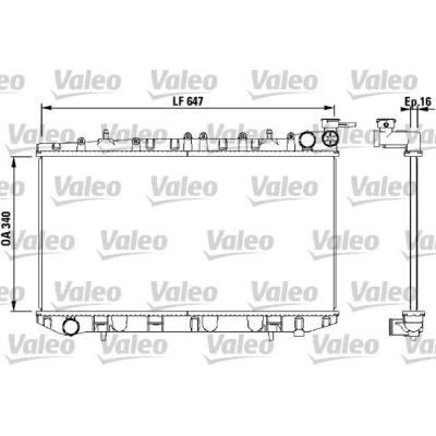 Bilde av VALEO 731659 Radiator Aluminium 340 647 16 Kjøleribber loddet